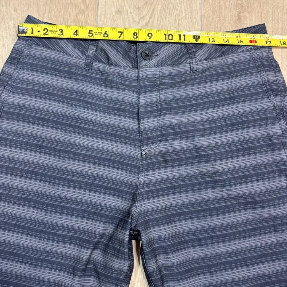 Quiksilver Y2K Amphibian Hybrid Board Shorts 34 Grey Striped Swim Walk Shorts